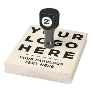 Your Business Logo and Text Custom Rubber Stamp