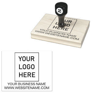 Your Business Logo and Text Custom Rubber Stamp