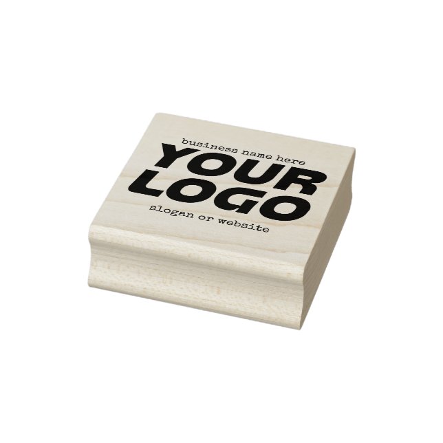Your Business Logo and Text Rubber Stamp (Stamp)