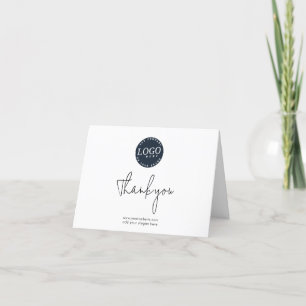 Your Business Logo and Website Clients Custom Thank You Card