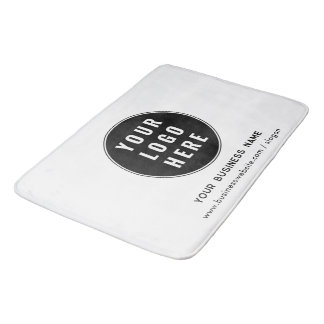 Your Business Logo and Website Custom Bath Mat