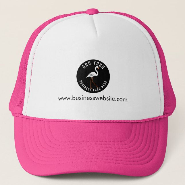 Your Business Logo and Website Custom Employees Trucker Hat (Front)