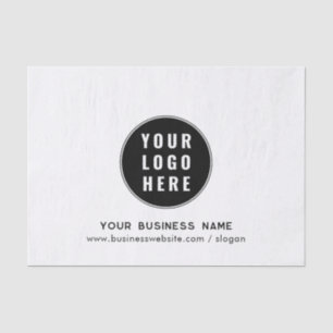 Your Business Logo and Website Custom Marketing Tissue Paper