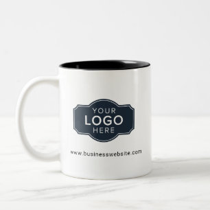 Your Business Logo and Website Custom Two-Tone Coffee Mug