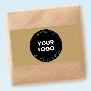 Your Business Logo Black & Golden Return Address