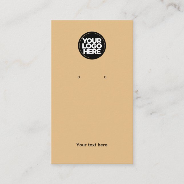 Your Business Logo Camel Earring Display Card (Front)