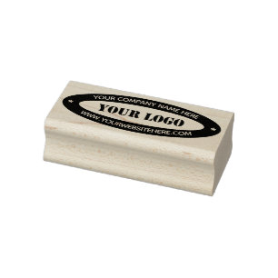 Your Business Logo Colour Oval Rubber Stamp Exampl