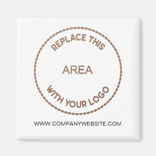 Your Business Logo Company Website Address White Magnet