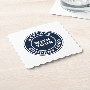 Your Business Logo Corporate Employees Event Paper Coaster