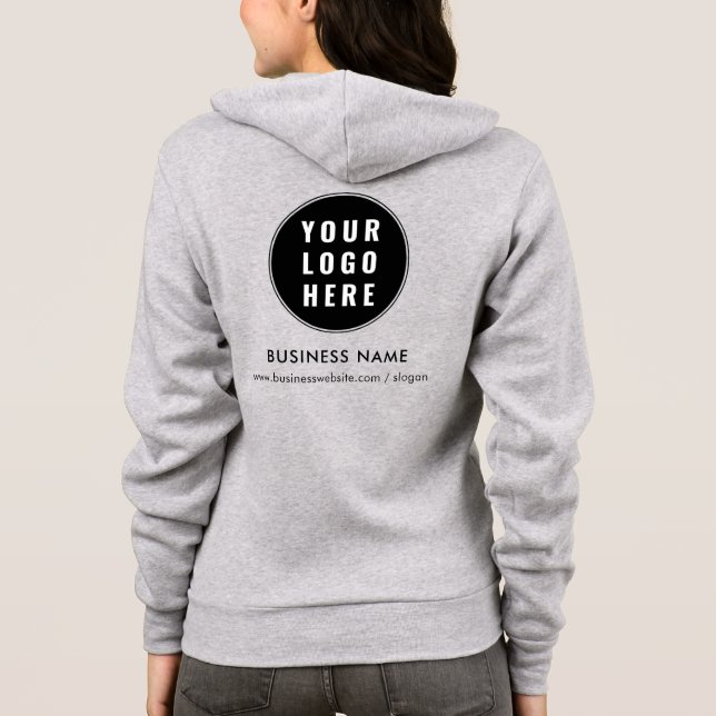 Your Business Logo Corporate Employees Swag Custom Hoodie (Back)