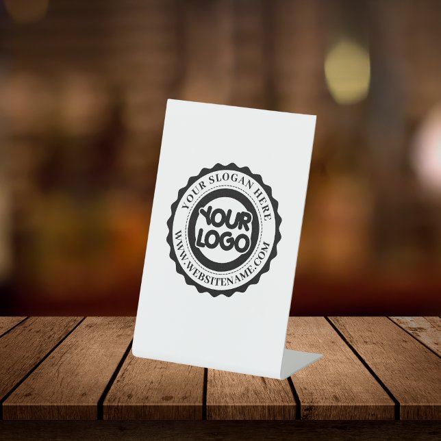 Your Business Logo Custom Pedestal Sign (Creator Uploaded)