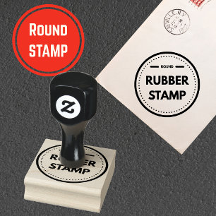 Your Business Logo Custom Round Rubber Stamp