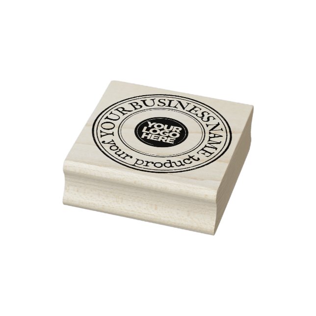 Your Business Logo Custom Round Rubber Stamp (Stamp)
