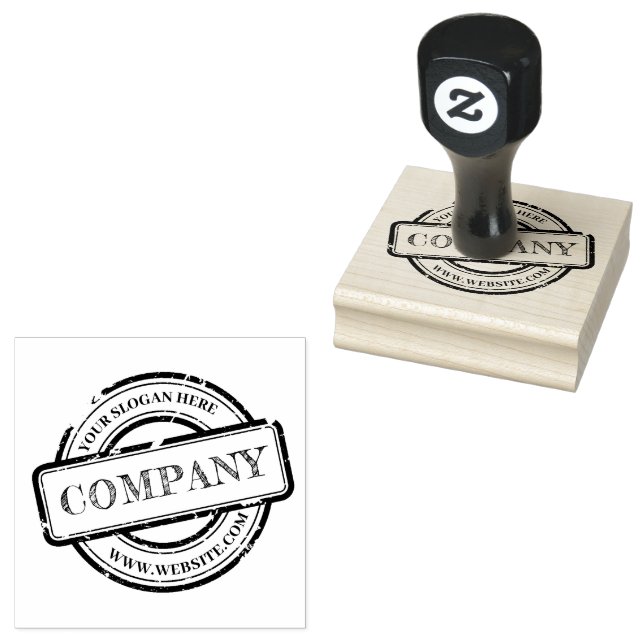Your Business Logo Custom Rubber Stamp (Stamped)