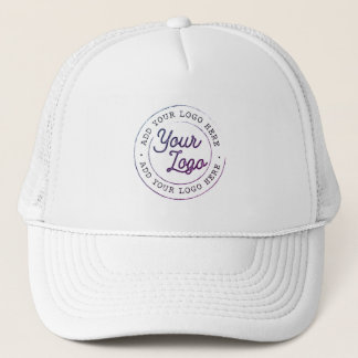 Your Business Logo Custom Simple Rainbow Trucker Hat