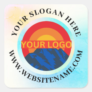 Your Business Logo Custom Square Sticker