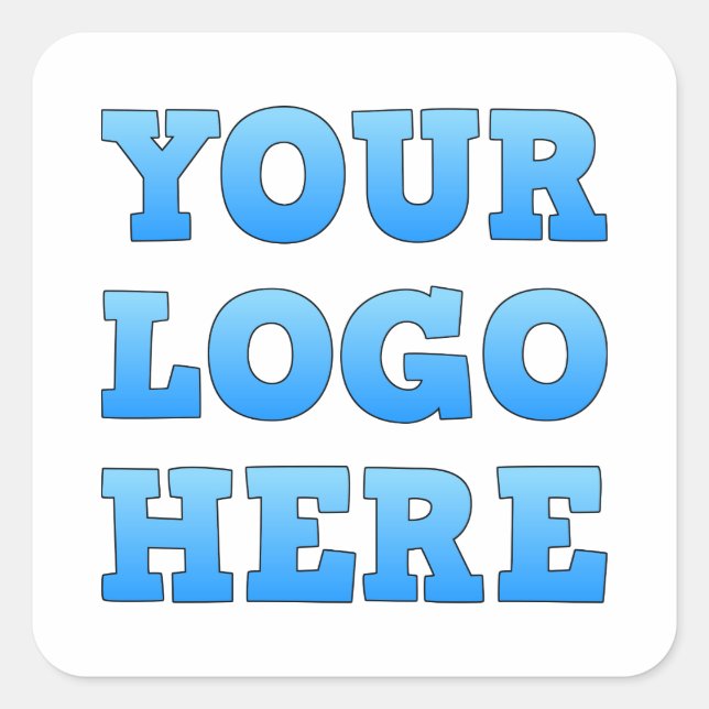 Your Business Logo Custom Square Stickers (Front)