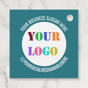 Your Business Logo Custom Text and Colour Gift Tag