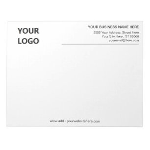 Your Business Logo Custom Text Notepad Template