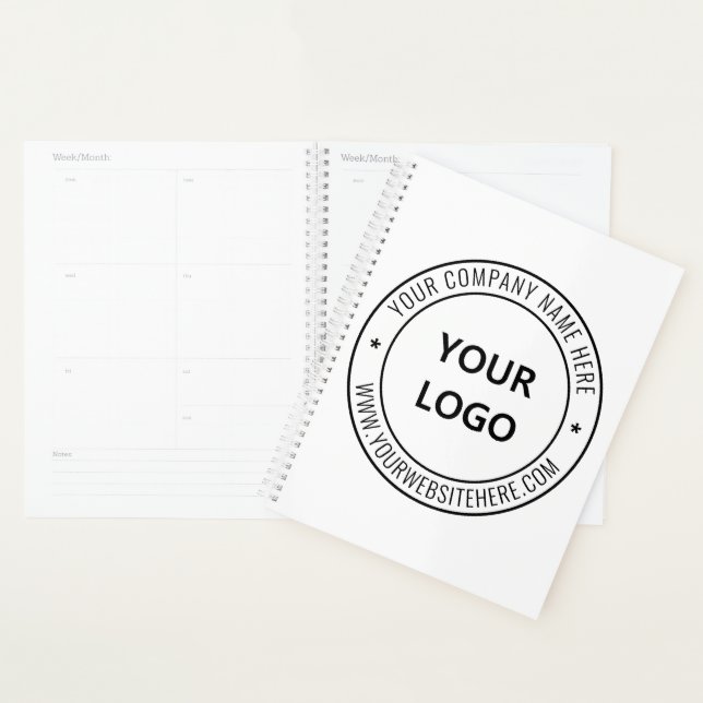 Your Business Logo Custom Text Planner Example (Display)