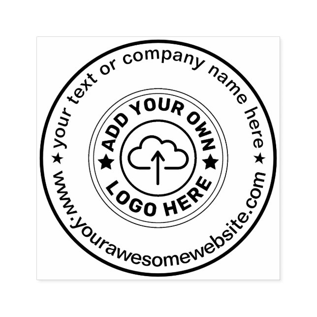 Your Business Logo Custom Text Rubber Stamp (Imprint)