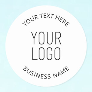 Your Business Logo & Customisable Message Classic Round Sticker