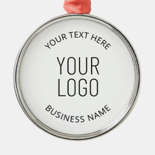 Your Business Logo & Customisable Message Metal Tree Decoration