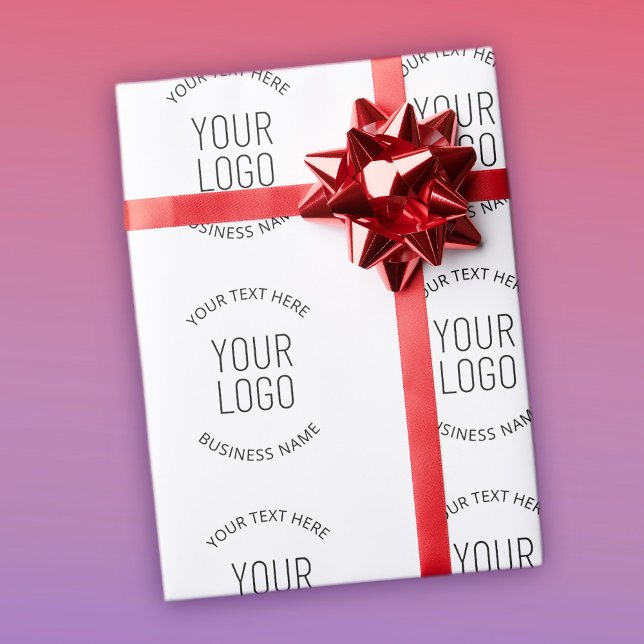 Your Business Logo & Customisable Message Wrapping Paper (Creator Uploaded)