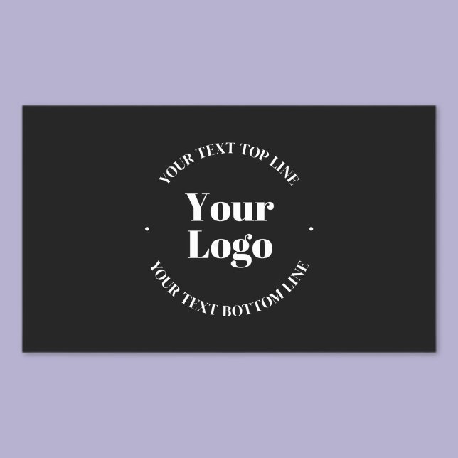 Your Business Logo & Customisable Text Template  Rectangular Sticker (Creator Uploaded)