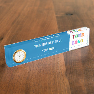 Your Business Logo Desk Name Plate Example
