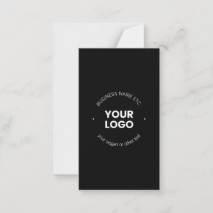 Your Business Logo & Editable Text Black & White Card