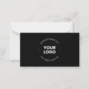 Your Business Logo & Editable Text Black & White Card
