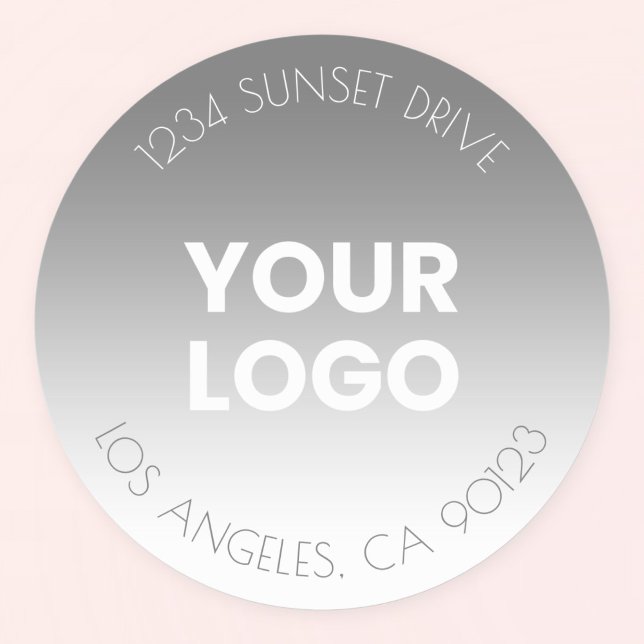 Your Business Logo | Editable Text & Colour Classic Round Sticker (Creator Uploaded)