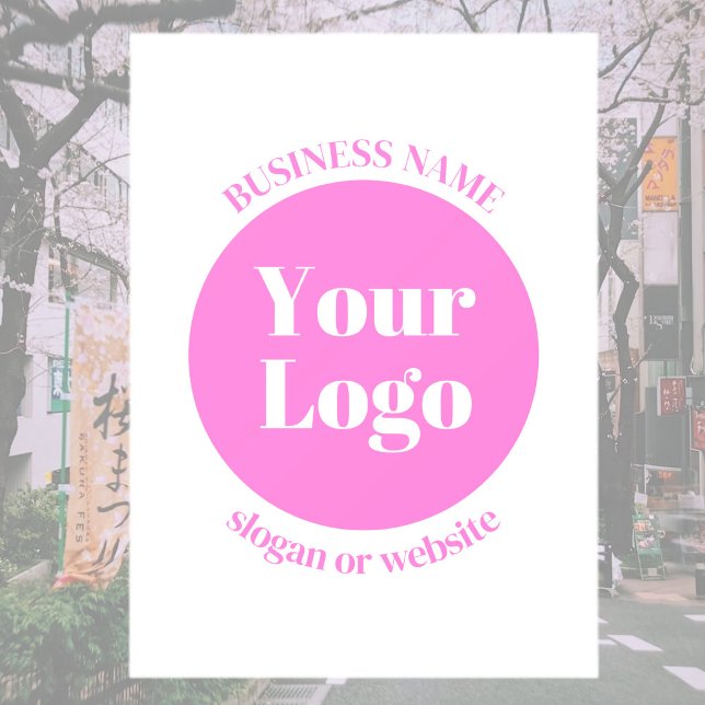 Your Business Logo & Editable Text Template | Pink (Creator Uploaded)