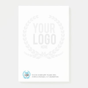 Your Business Logo Faded Backdrop Customised Post-it Notes