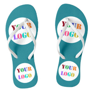 Your Business Logo Flip Flops Custom Colours