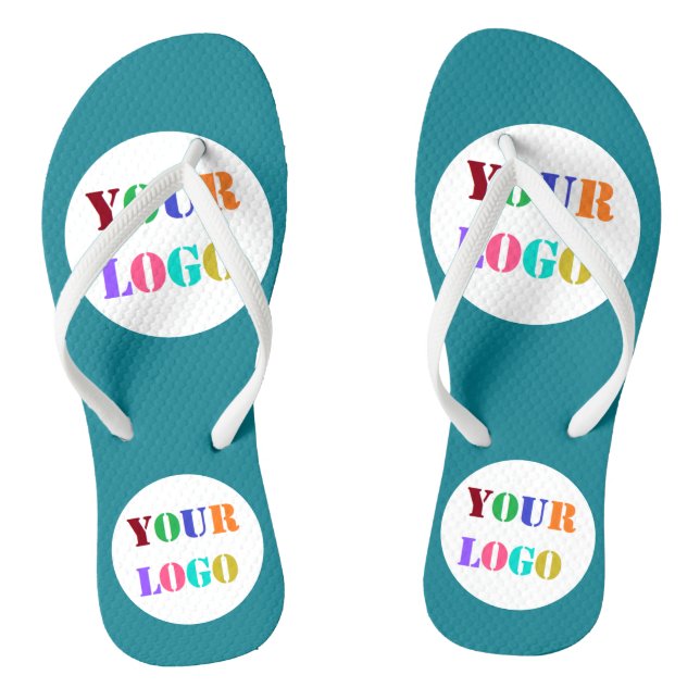 Your Business Logo Flip Flops Custom Colours (Footbed)