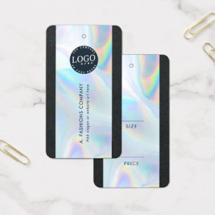 Your Business Logo Holographic Clothing Price Tag