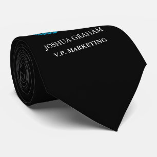 Your Business Logo Job Title Custom Black Tie