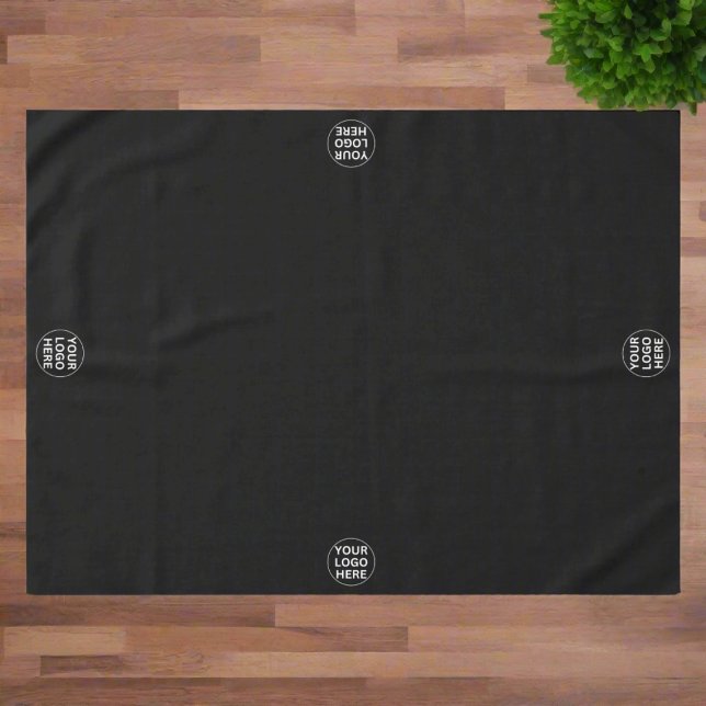 Your Business Logo l Promotional Black & White  Tablecloth (Creator Uploaded)