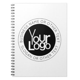 Your Business Logo & Modern Simple Editable Text Notebook