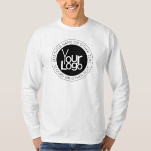 Your Business Logo & Modern Simple Editable Text T-Shirt
