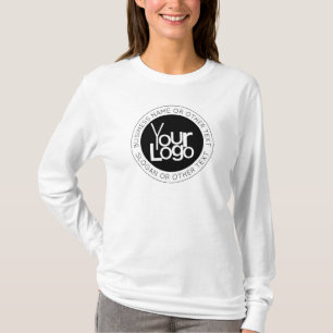 Your Business  Logo & Modern Simple Editable Text T-Shirt