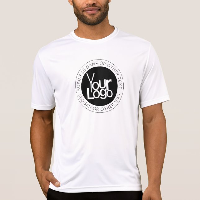 Your Business  Logo & Modern Simple Editable Text T-Shirt (Front)