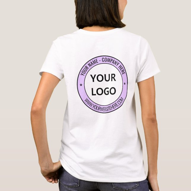 Your Business Logo Name Info Promotional T-Shirt (Back)