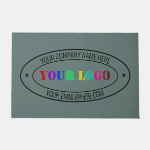 Your Business Logo Name Text Personalised Office Doormat
