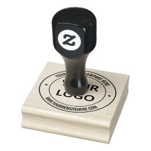 Your Business Logo Name Website Office Modern  Rubber Stamp