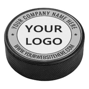 Your Business Logo Name Website Stamp Hockey Puck
