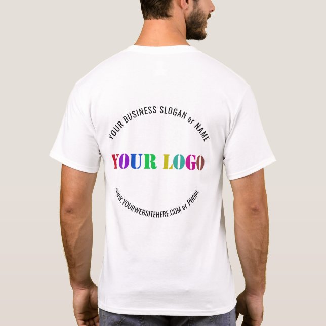Your Business Logo Name Website T-Shirt Template (Back)