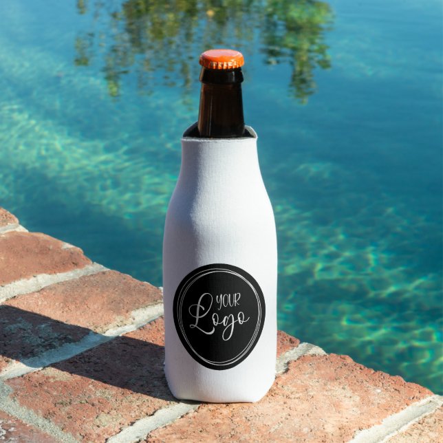 Your Business Logo on Black Circle Bottle Cooler (In Situ Pool)
